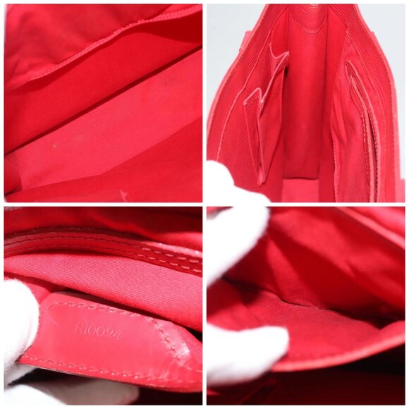 LOUIS VUITTON Epi Sac Plat PM Hand Bag Red - Picture 14 of 15